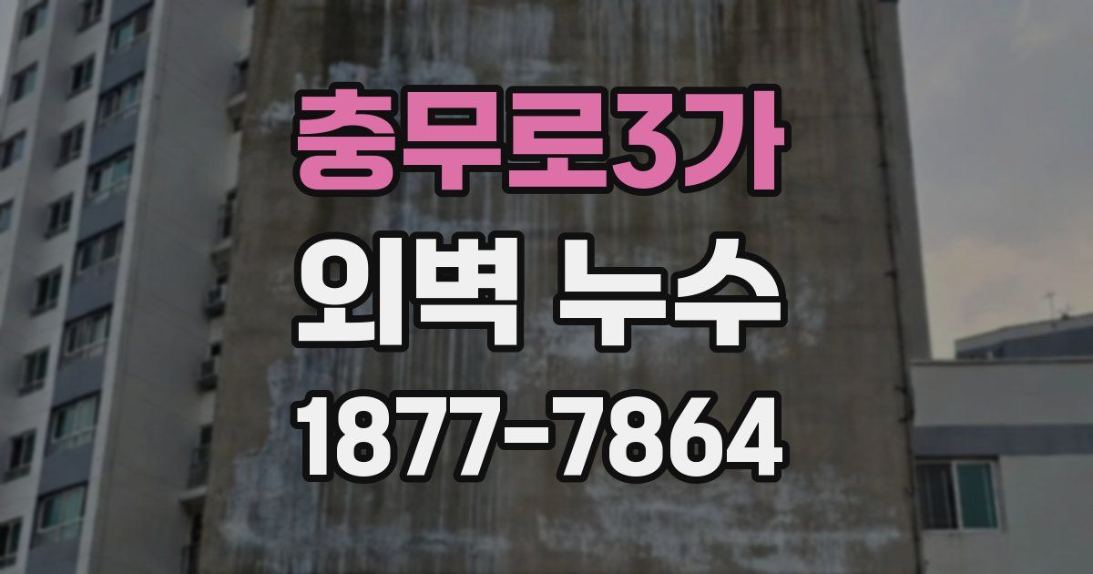 충무로3가 외벽 누수