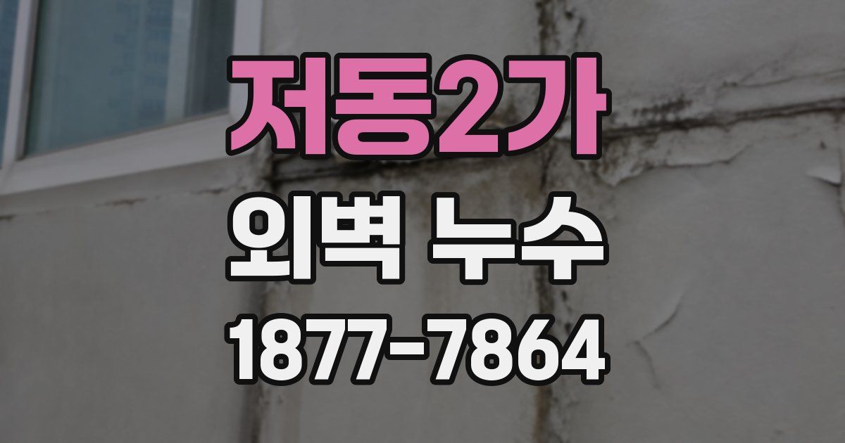 저동2가 외벽 누수