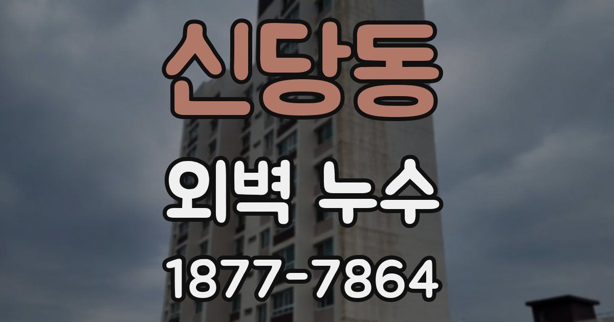 신당동 외벽 누수