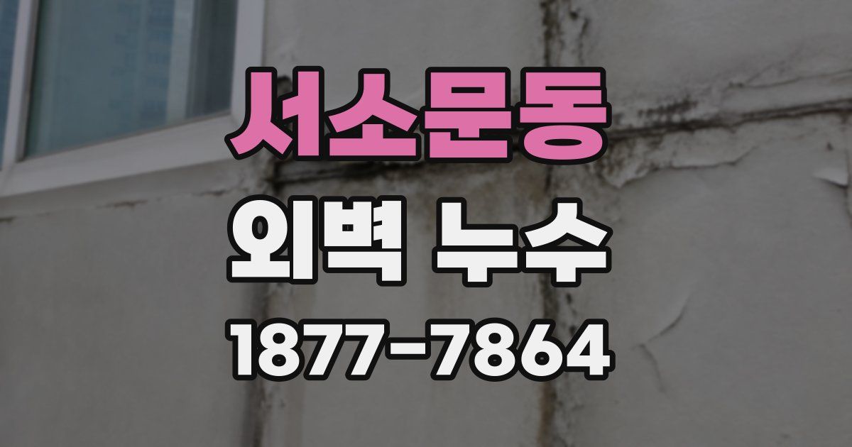 서소문동 외벽 누수