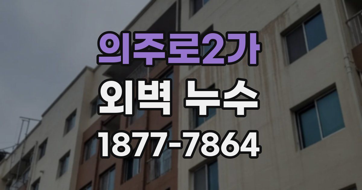 의주로2가 외벽 누수