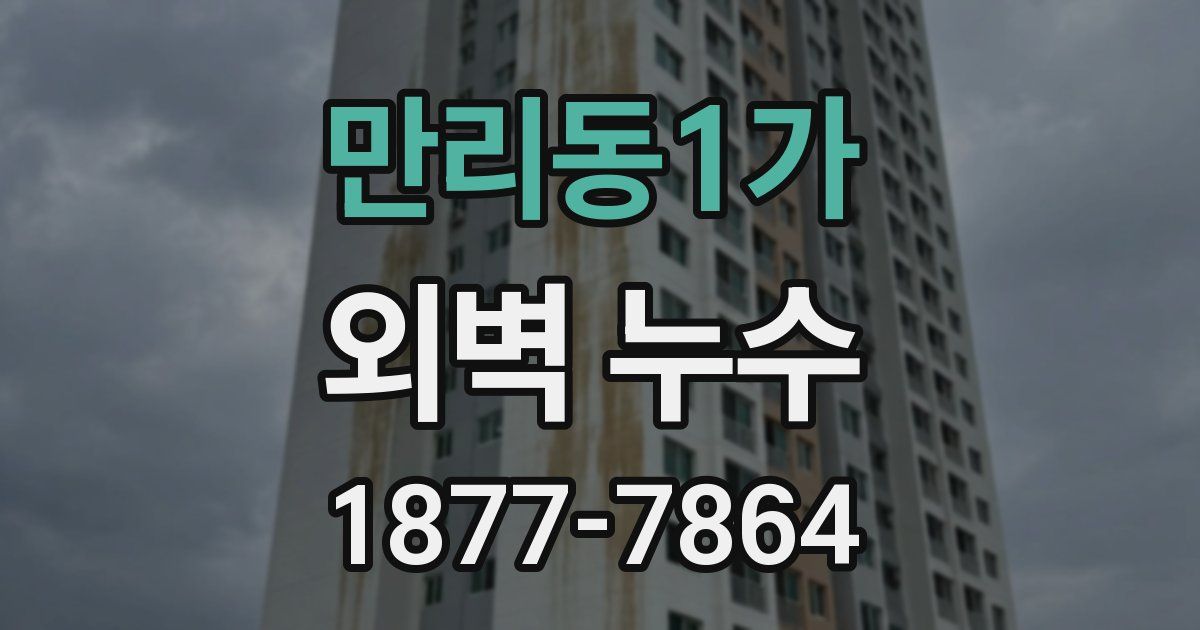 만리동1가 외벽 누수