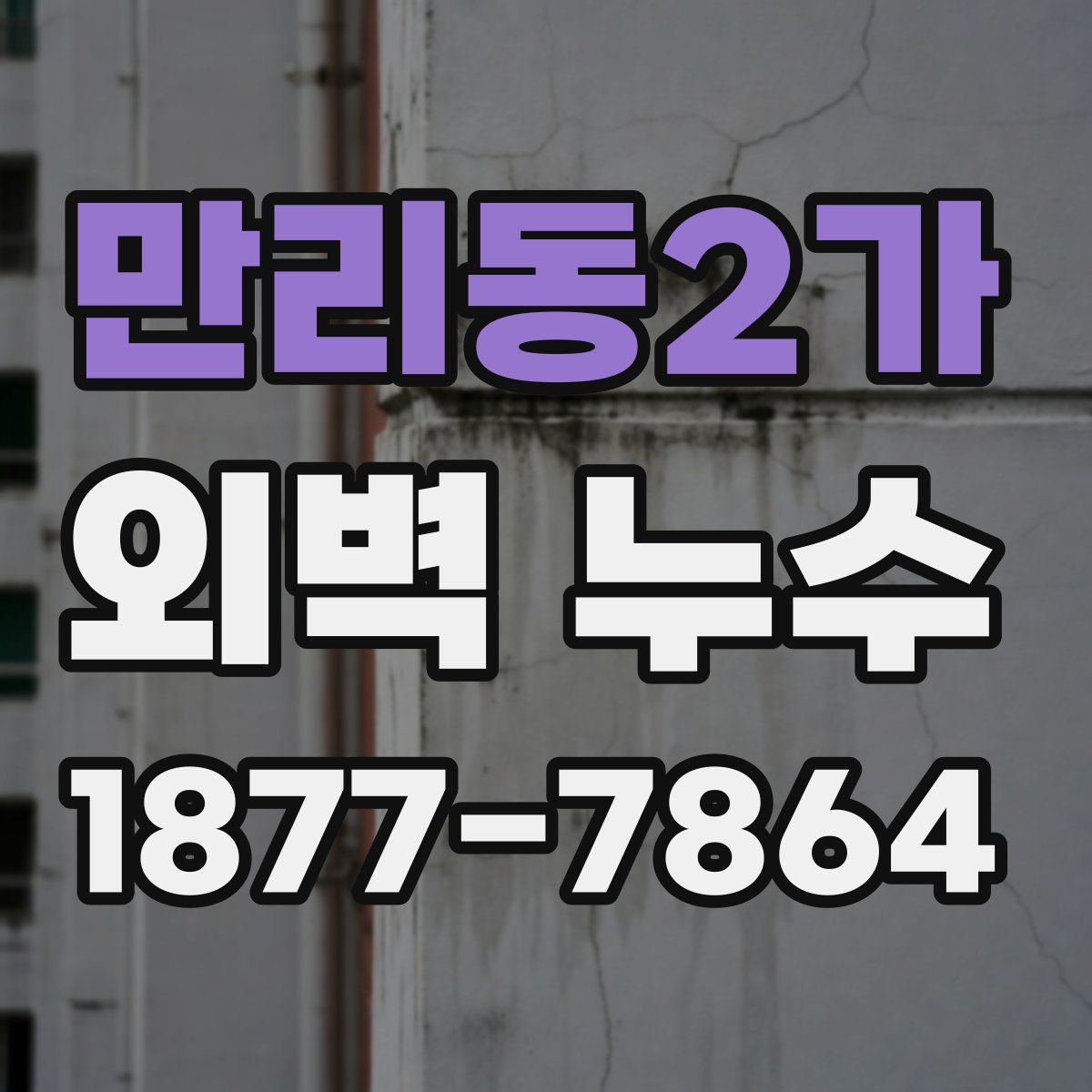 만리동2가 외벽 누수