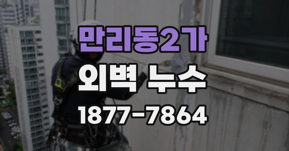 만리동2가 외벽 누수