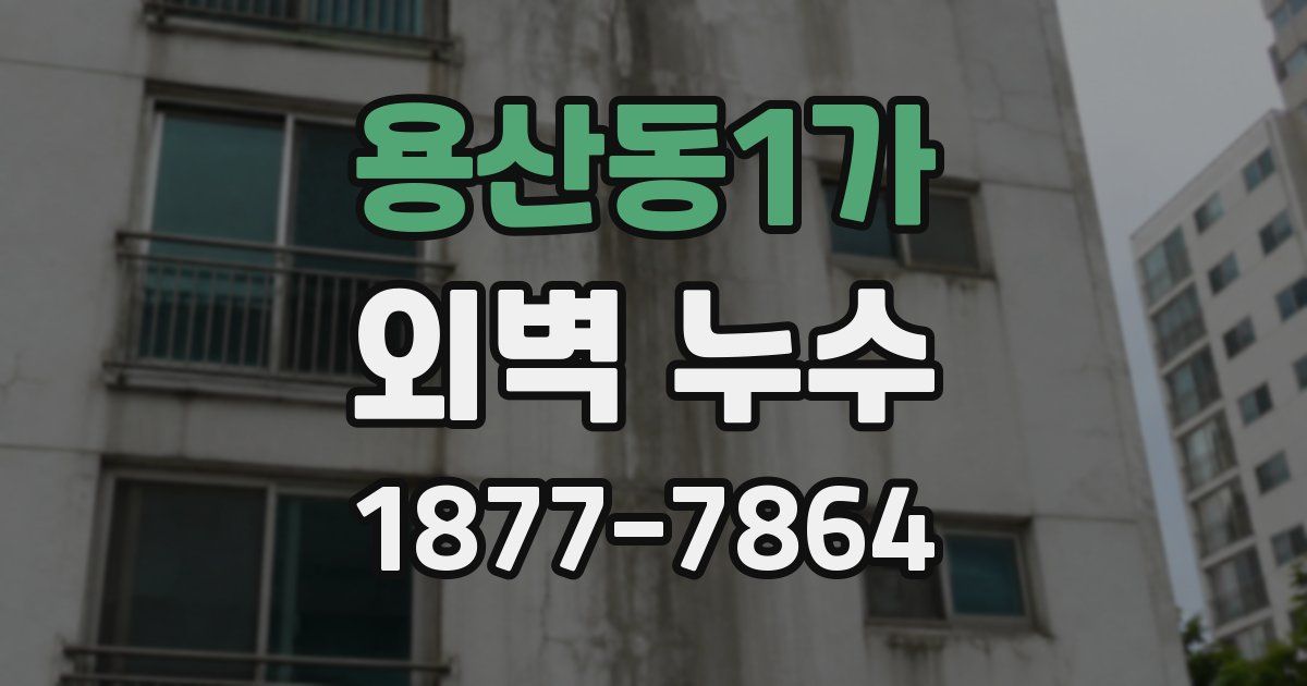 용산동1가 외벽 누수