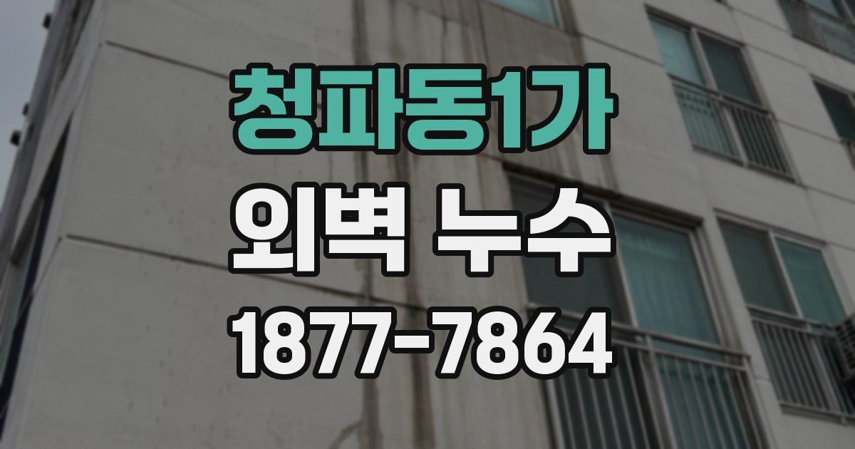 청파동1가 외벽 누수