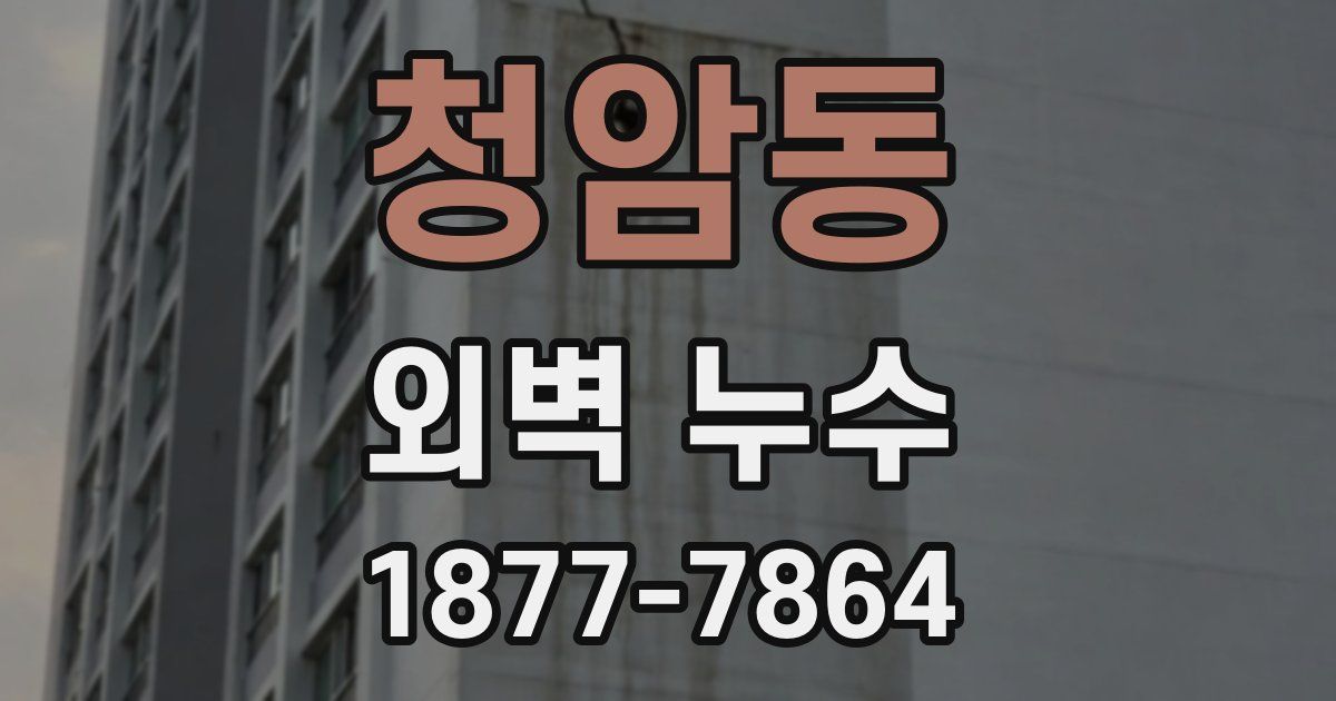 청암동 외벽 누수