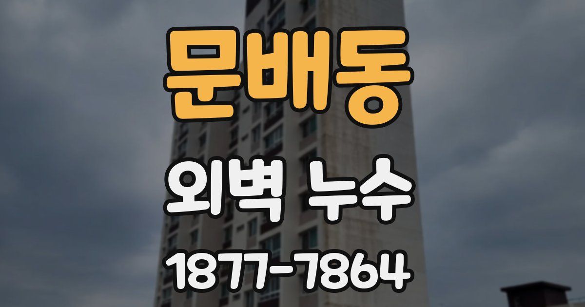 문배동 외벽 누수