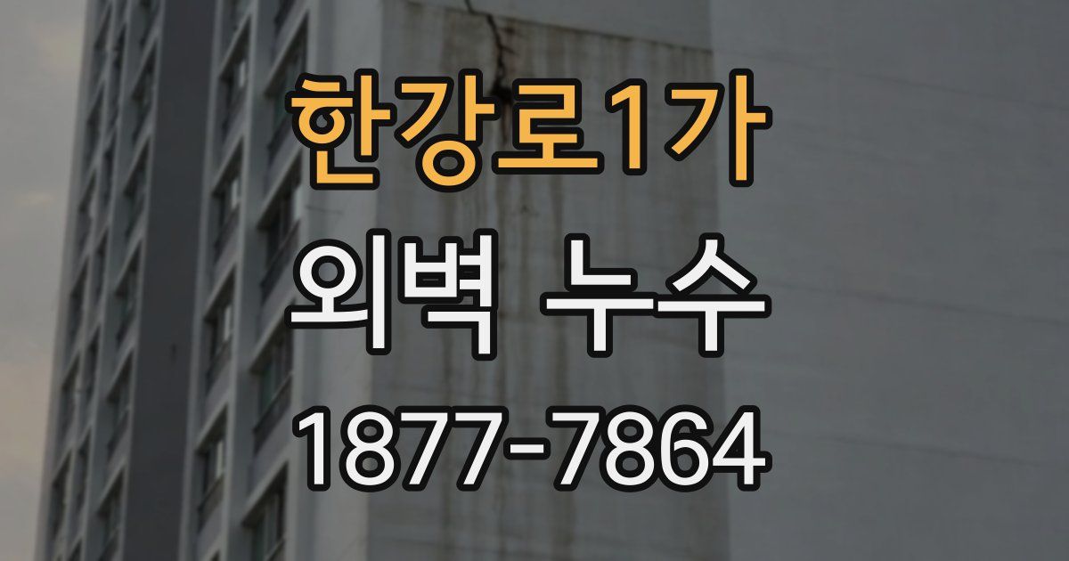 한강로1가 외벽 누수