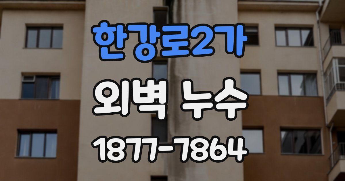 한강로2가 외벽 누수