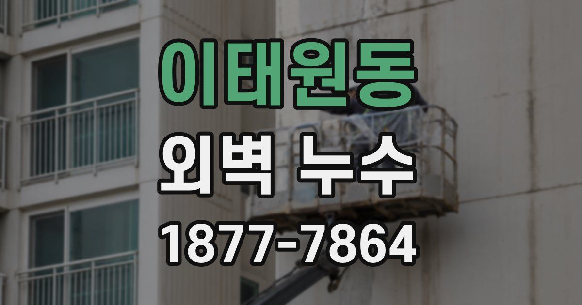 이태원동 외벽 누수