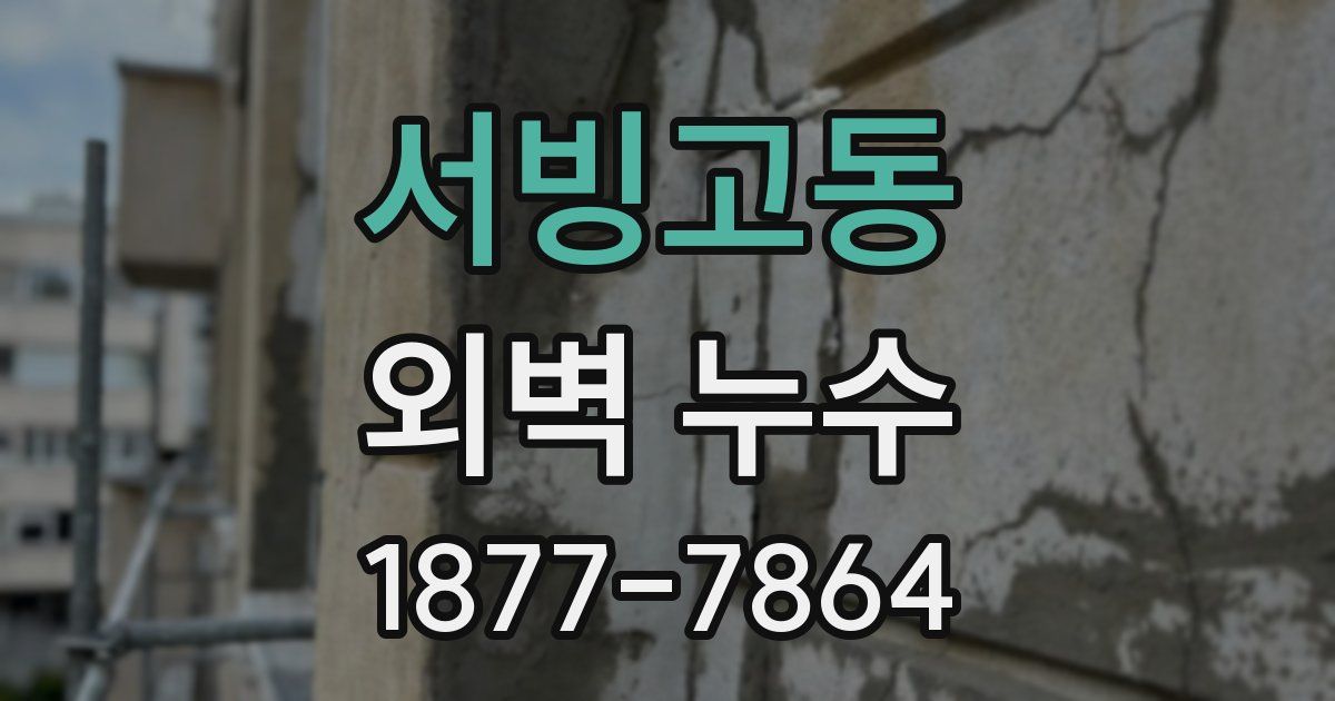 서빙고동 외벽 누수