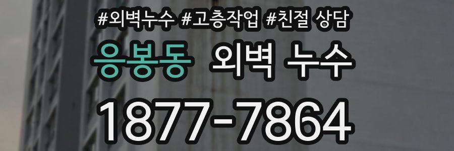 응봉동 외벽 누수