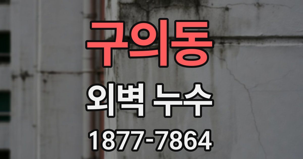 구의동 외벽 누수