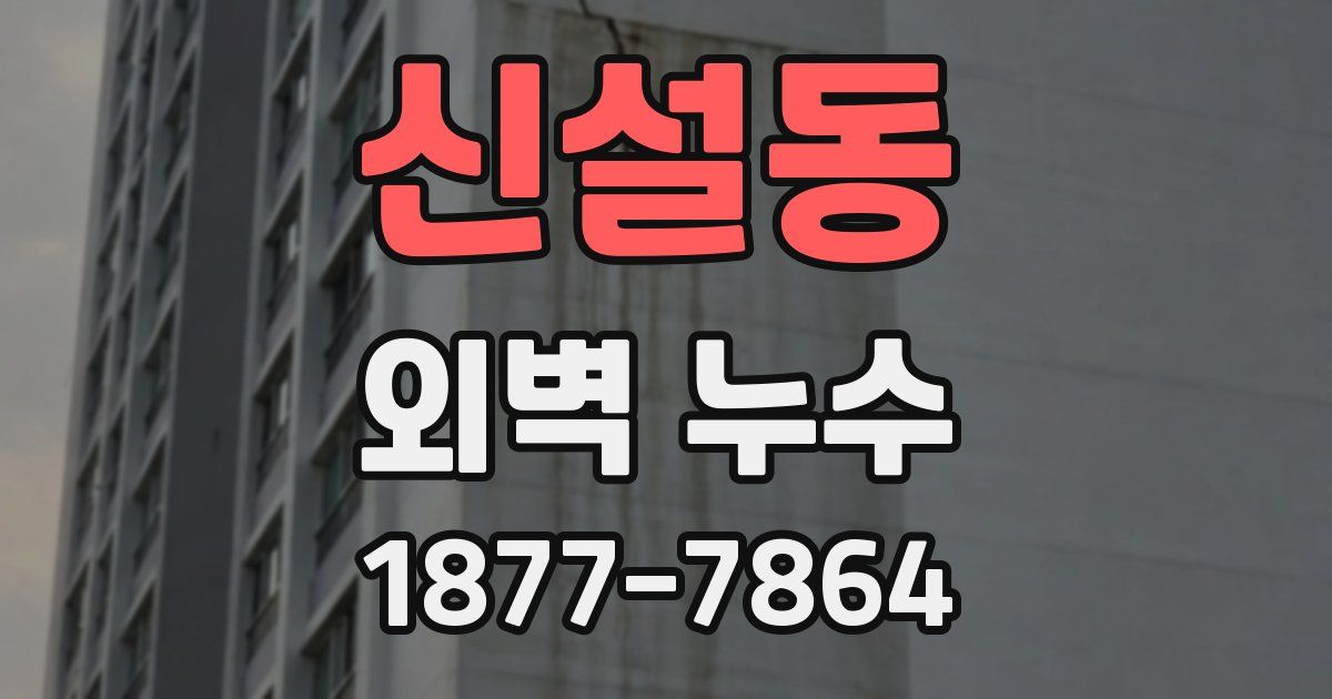 신설동 외벽 누수