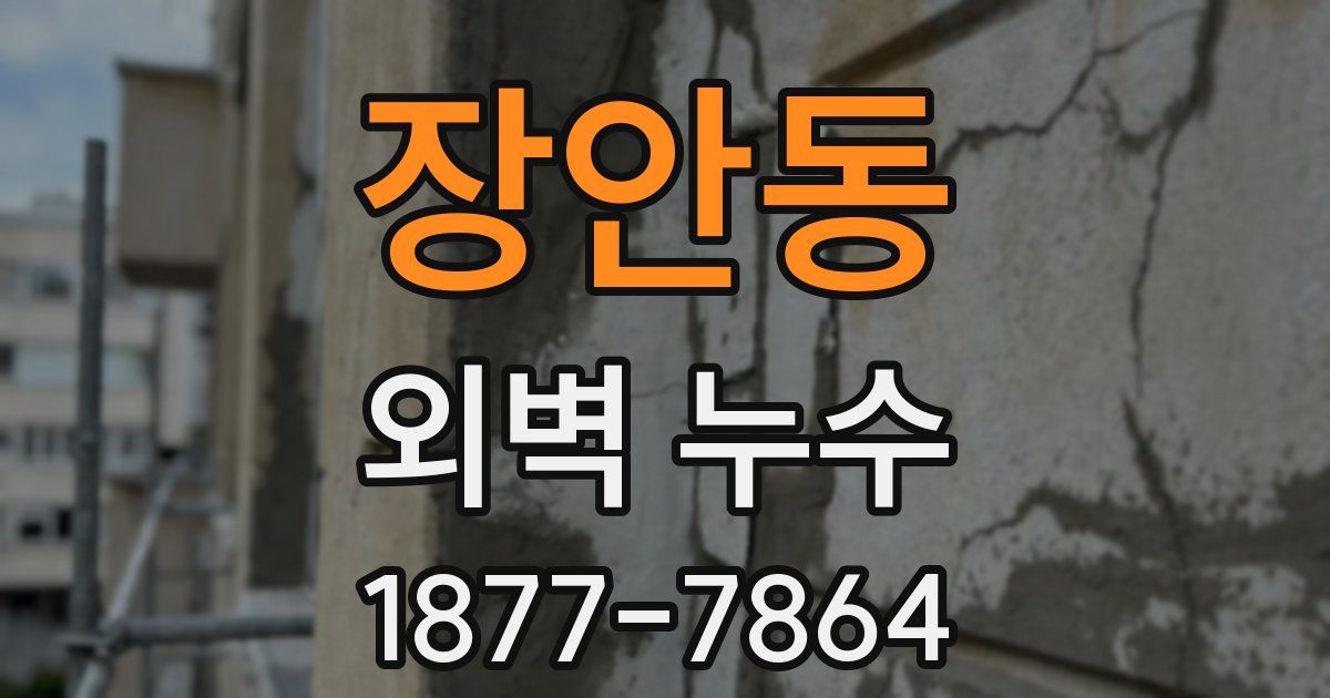 장안동 외벽 누수
