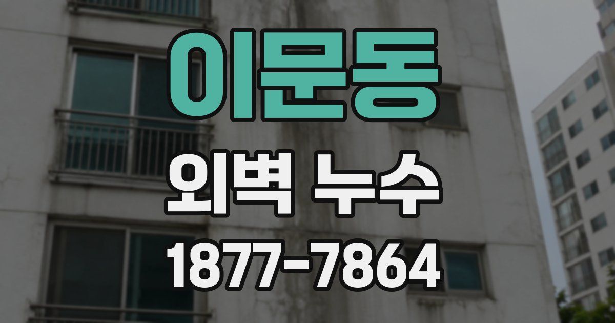 이문동 외벽 누수