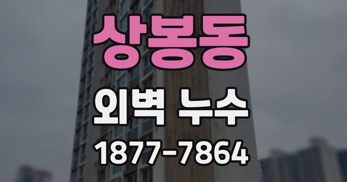 상봉동 외벽 누수