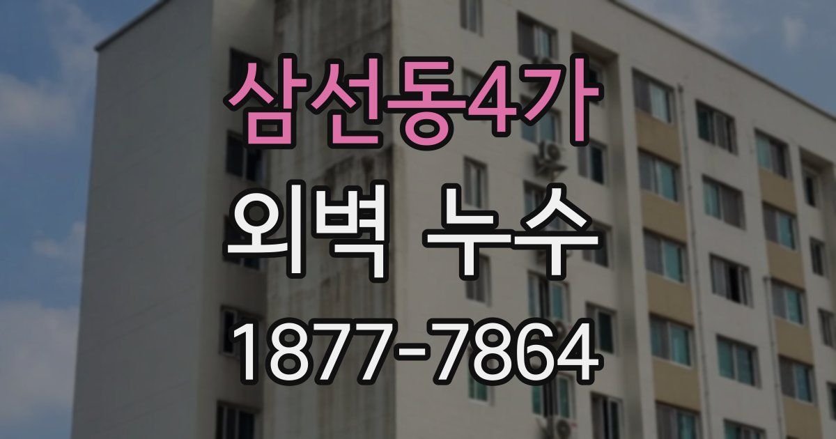 삼선동4가 외벽 누수