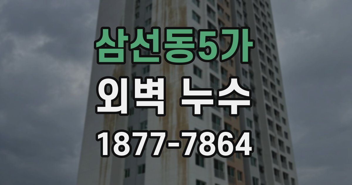 삼선동5가 외벽 누수