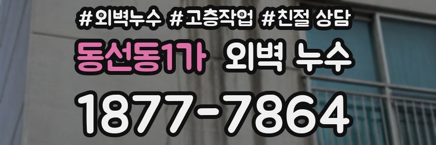 동선동1가 외벽 누수