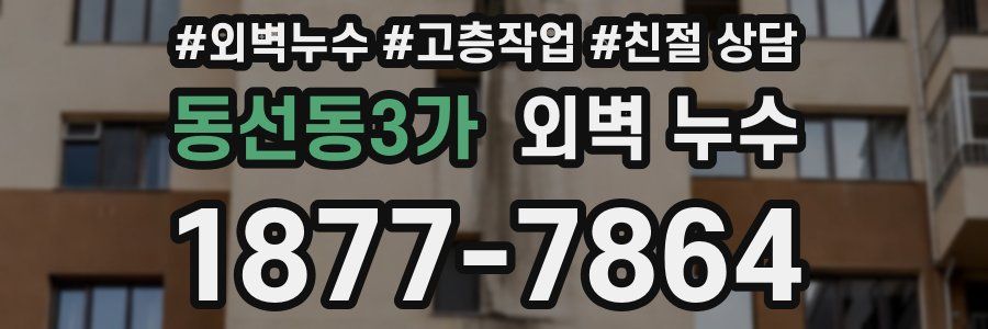 동선동3가 외벽 누수