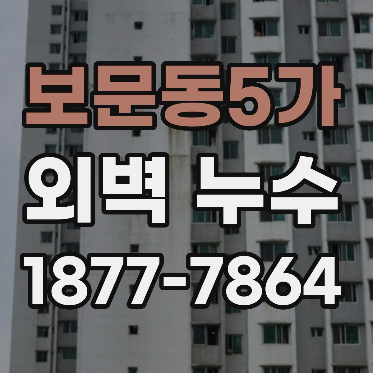 보문동5가 외벽 누수