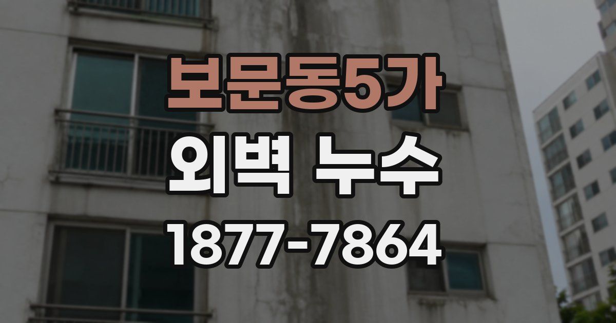 보문동5가 외벽 누수