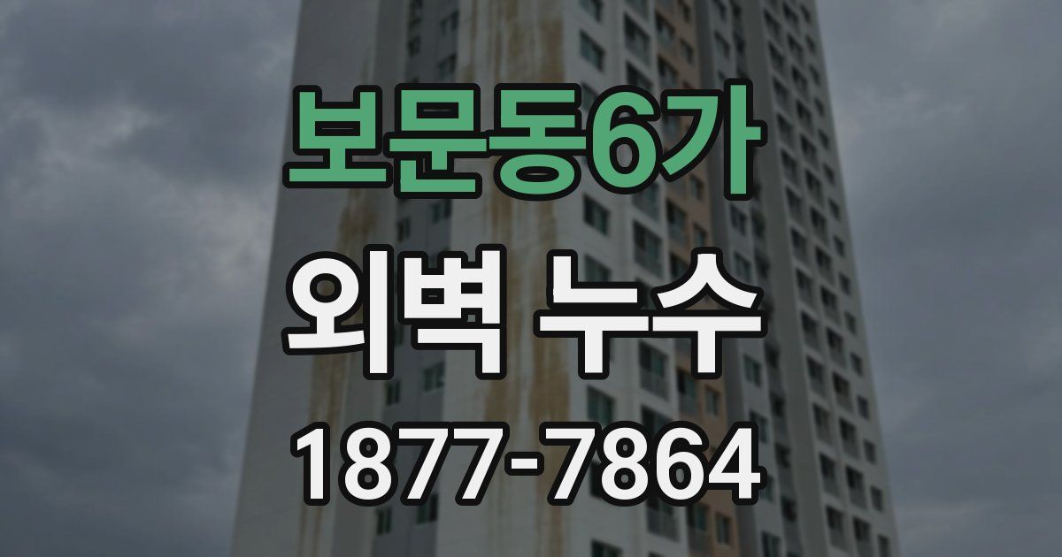 보문동6가 외벽 누수