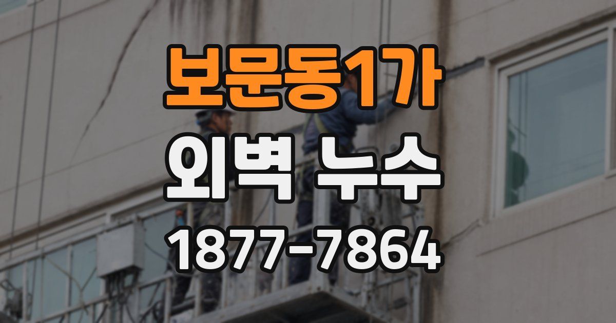 보문동1가 외벽 누수