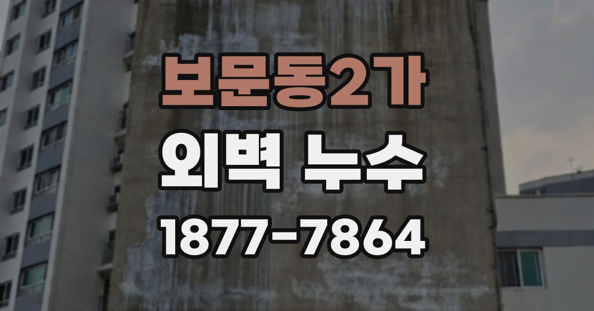 보문동2가 외벽 누수