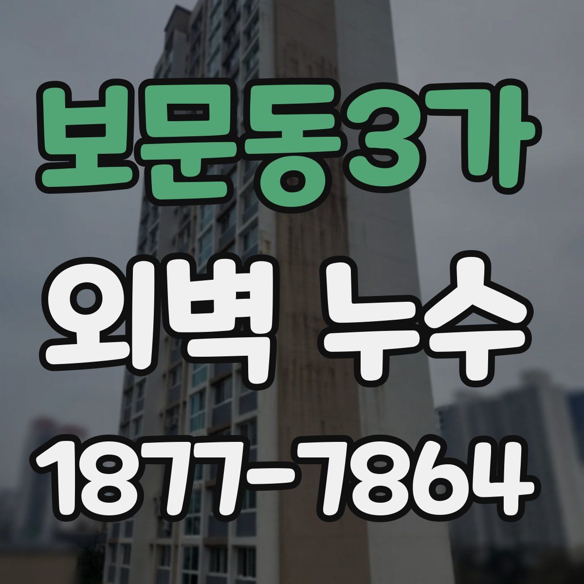 보문동3가 외벽 누수