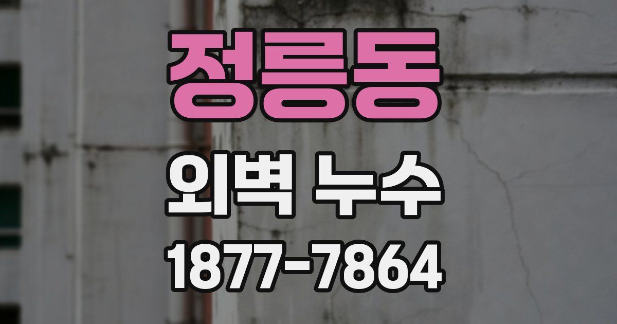 정릉동 외벽 누수