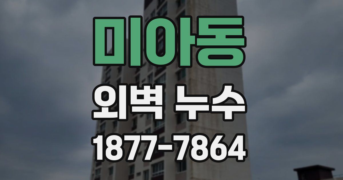 미아동 외벽 누수