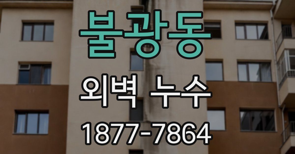 불광동 외벽 누수