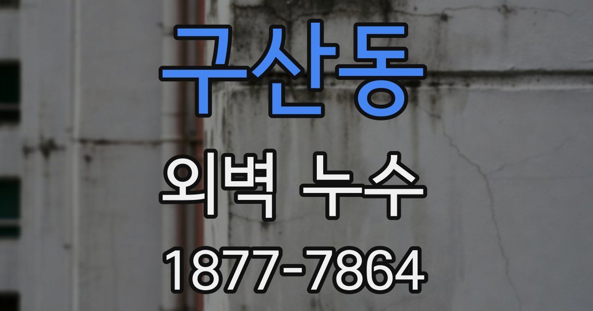 구산동 외벽 누수