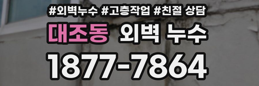 대조동 외벽 누수