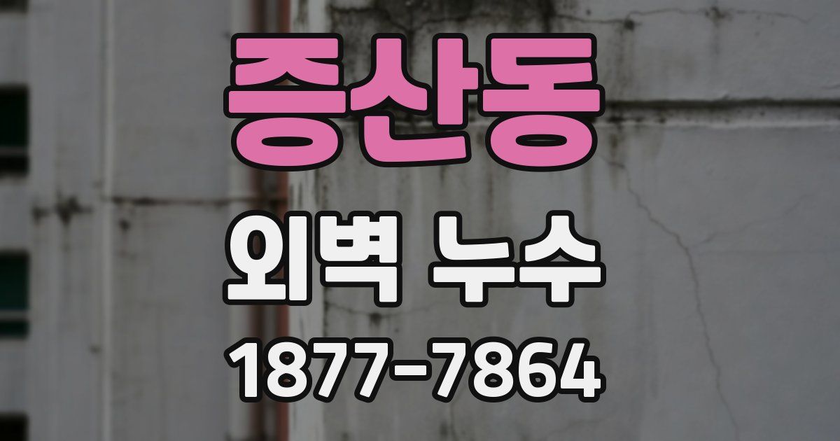 증산동 외벽 누수