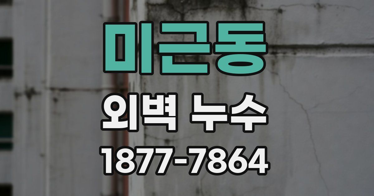 미근동 외벽 누수