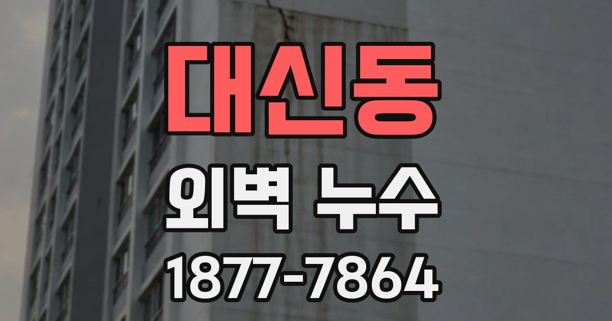 대신동 외벽 누수