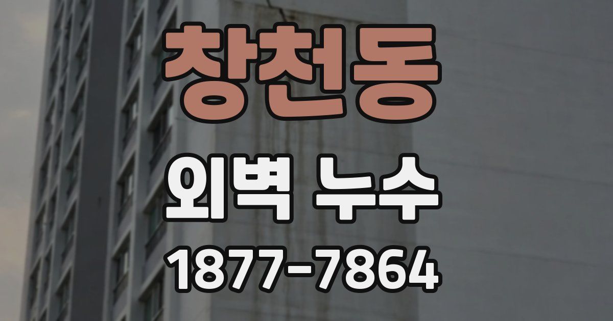 창천동 외벽 누수