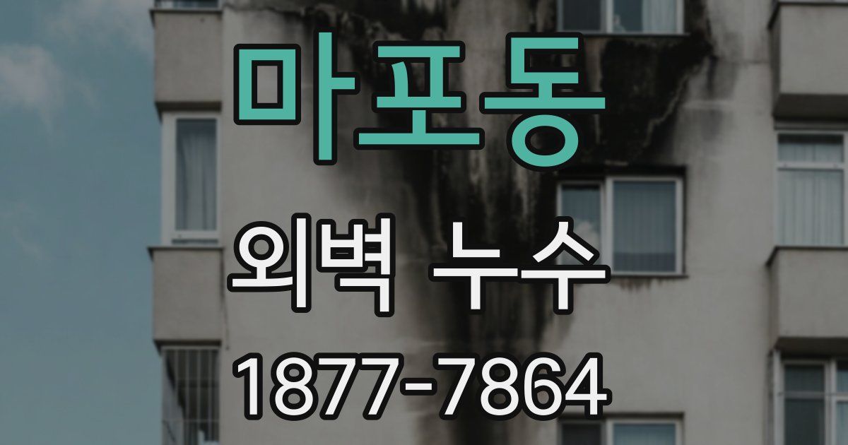마포동 외벽 누수