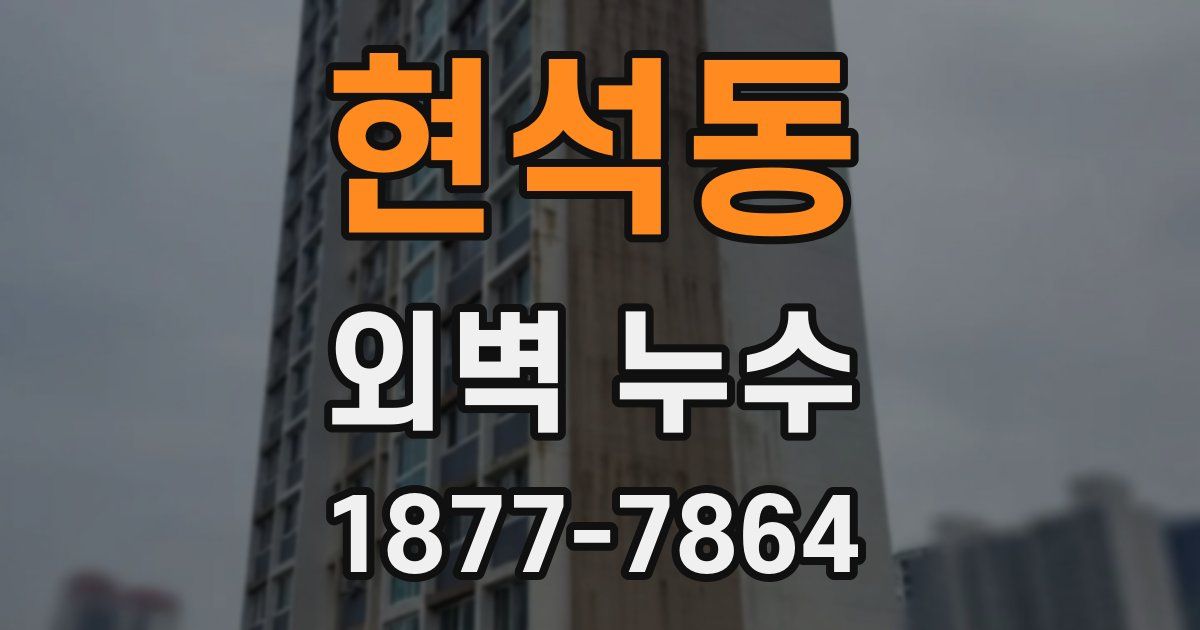현석동 외벽 누수