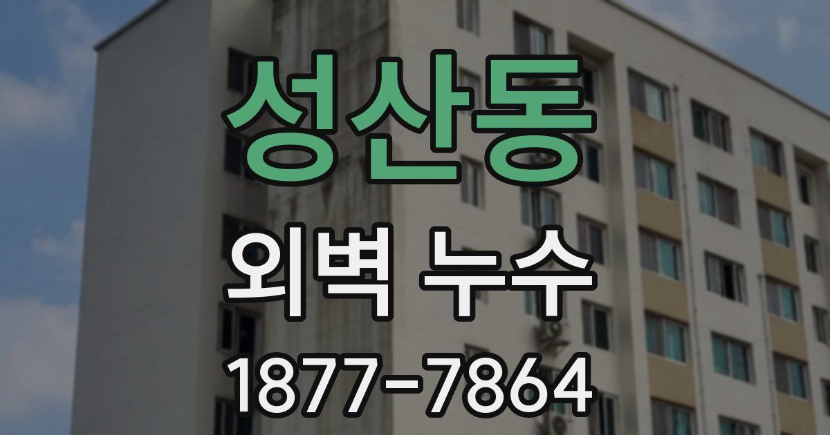 성산동 외벽 누수