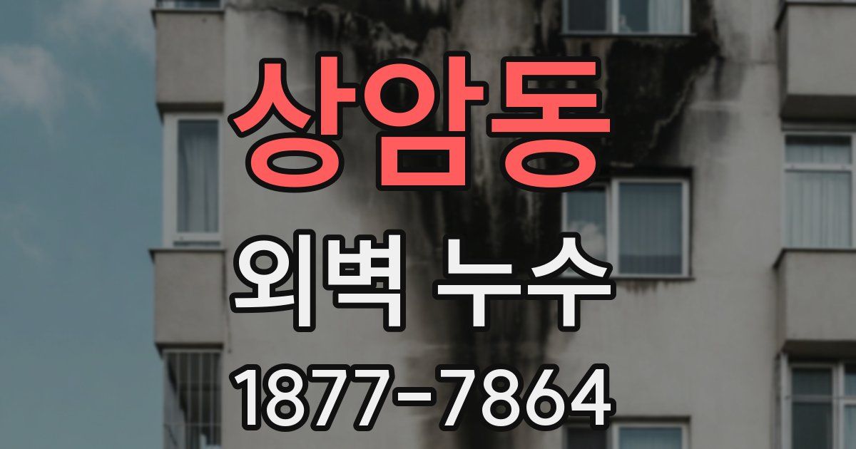 상암동 외벽 누수