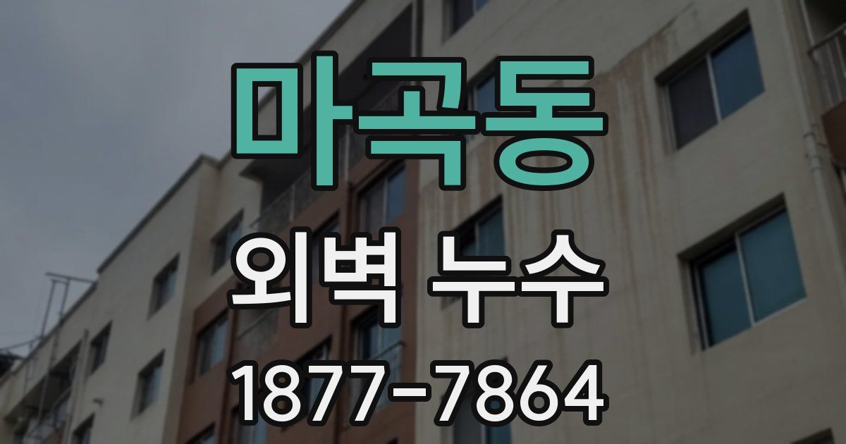 마곡동 외벽 누수