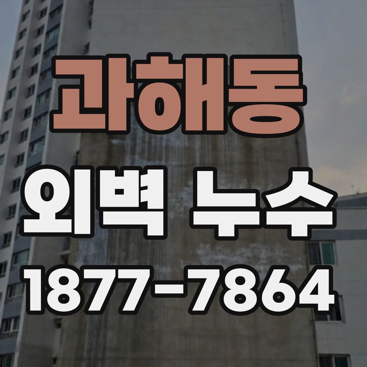 과해동 외벽 누수