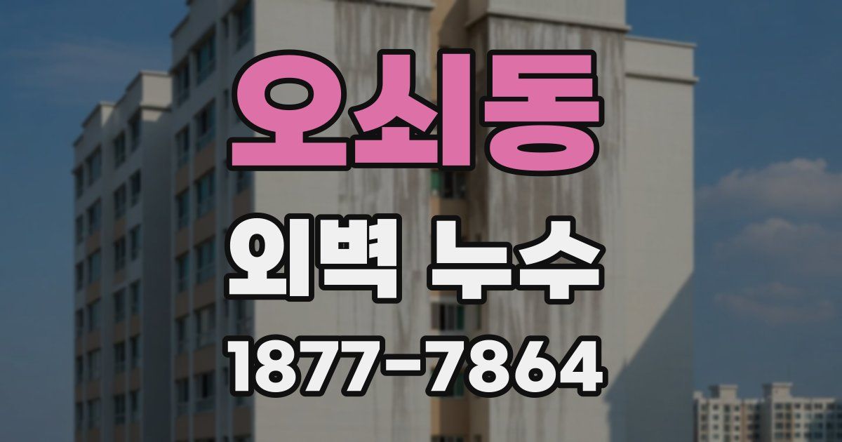 오쇠동 외벽 누수