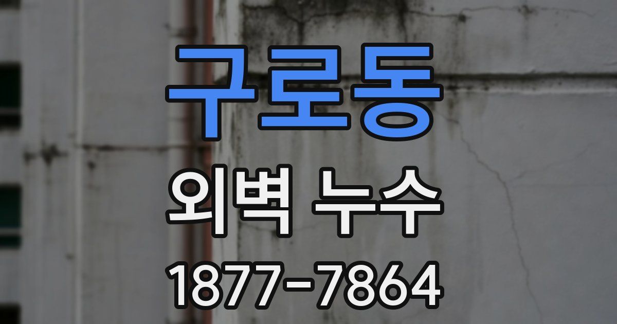구로동 외벽 누수