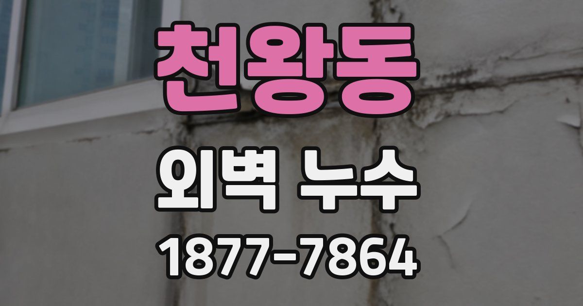 천왕동 외벽 누수